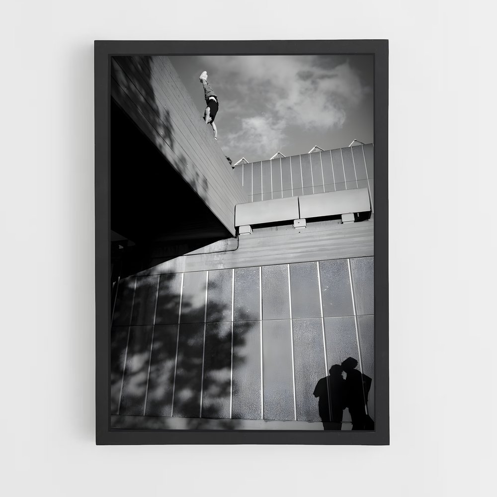 Poster Skateboarder Élevé – affiche Parkour et freerun (vue 2)